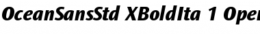 Download Ocean Sans Std ExtraBold Italic Font Title Preview