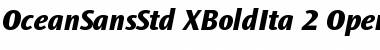Download Ocean Sans Std ExtraBold Italic Font Title Preview