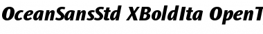 Download Ocean Sans Std ExtraBold Italic Font Title Preview