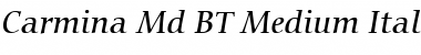 Download Carmina Md BT Medium Italic Font