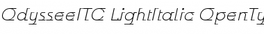 Download Odyssee ITC Light Italic Font Title Preview