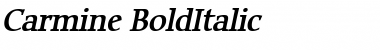 Download Carmine BoldItalic Font Title Preview