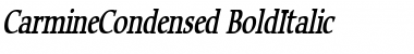 Download CarmineCondensed BoldItalic Font Title Preview