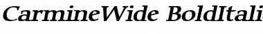 Download CarmineWide BoldItalic Font Title Preview