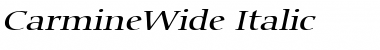 Download CarmineWide Italic Font Title Preview