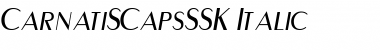 Download CarnatiSCapsSSK Italic Font Title Preview