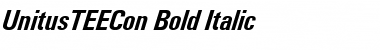 Download UnitusTEECon Bold Italic Font