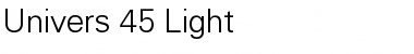 Download Univers 45 Light Regular Font