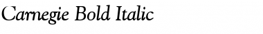 Download Carnegie Bold Italic Font Title Preview