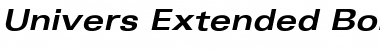 Download Univers Extended Bold Oblique Font