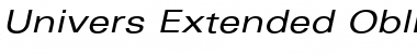 Download Univers Extended Oblique Font