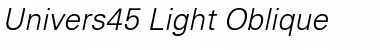Download Univers45-Light LightItalic Font