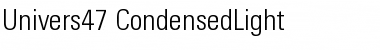 Download Univers47-CondensedLight Light Font