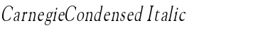 Download CarnegieCondensed Italic Font Title Preview