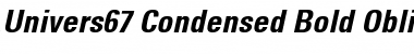 Download Univers67-Condensed BoldItalic Font