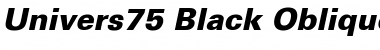 Download Univers75-Black BlackItalic Font