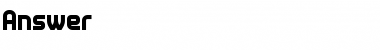 Download Answer Regular Font Title Preview