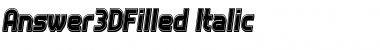 Download Answer 3D Filled Italic Font Title Preview