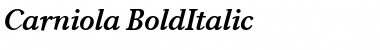 Download Carniola BoldItalic Font Title Preview
