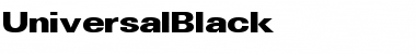 Download UniversalBlack Regular Font