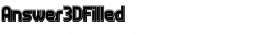 Download Answer 3D Filled Regular Font Title Preview