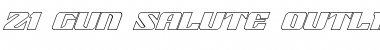 Download 21 Gun Salute Outline Italic Italic Font