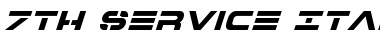 Download 7th Service Italic Italic Font Title Preview