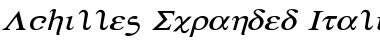 Download Achilles Expanded Italic Expanded Italic Font Title Preview