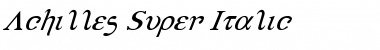 Download Achilles Super-Italic Super-Italic Font Title Preview