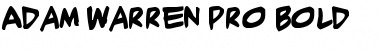 Download Adam Warren pro Bold Font Title Preview