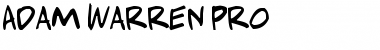 Download Adam Warren pro Regular Font Title Preview