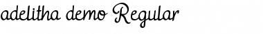 Download adelitha demo Regular Font Title Preview