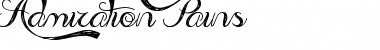 Download Admiration Pains Regular Font Title Preview