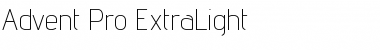 Download Advent Pro ExtraLight Font Title Preview