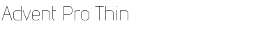 Download Advent Pro Thin Font Title Preview