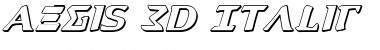 Download Aegis 3D Italic Italic Font Title Preview