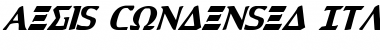 Download Aegis Condensed Italic Condensed Italic Font Title Preview
