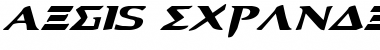 Download Aegis Expanded Italic Expanded Italic Font Title Preview