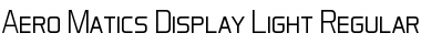 Download Aero Matics Display Light Regular Font Title Preview