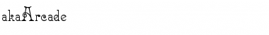 Download akaArcade Regular Font Title Preview