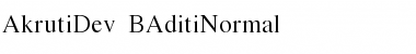 Download AkrutiDev_BAditi Normal Font Title Preview