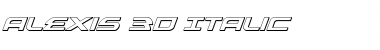 Download Alexis 3D Italic Italic Font Title Preview