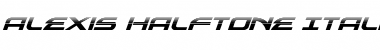 Download Alexis Halftone Italic Italic Font Title Preview