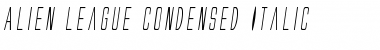Download Alien League Condensed Italic Condensed Italic Font Title Preview