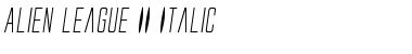 Download Alien League II Italic Italic Font Title Preview