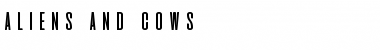 Download aliens and cows Regular Font Title Preview
