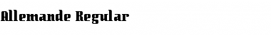 Download Allemande Regular Font Title Preview