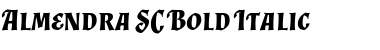 Download Almendra SC Bold Italic Font Title Preview