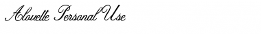 Download Alouette Personal Use Regular Font Title Preview