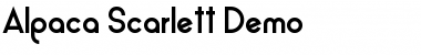 Download Alpaca Scarlett Demo Regular Font Title Preview